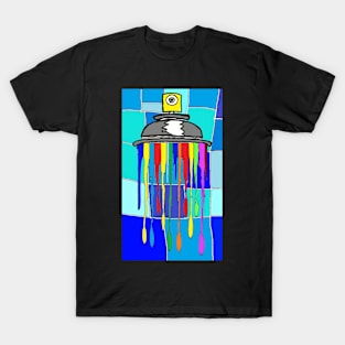 Blues Spray Graffiti Funny Rainbow 24 T-Shirt